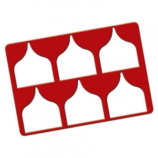 [70409088] SILICONEN STENCILS LOG KNOOP 290 X 195 X 2 MM 6 SULTAN IMPRINTS CHQ 040