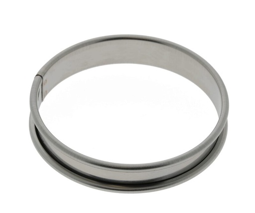 [51704186] MF INOX CIRKEL MET GEROLDE RAND Ø  8CM HT 1,6CM