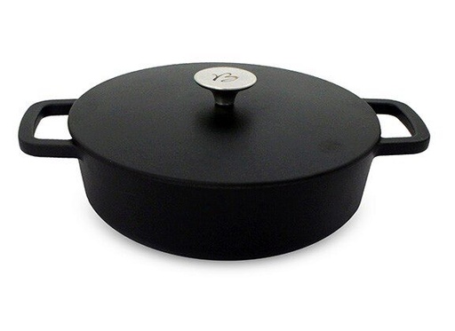 [57657823] BAUMALU "BLACK DESIGN" COCOTTE FONTE RONDE 26CM3.2L BASSE