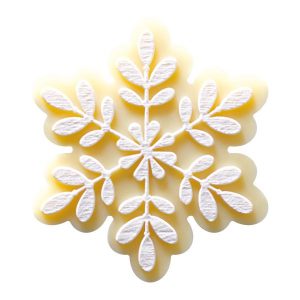 [08057241] 065031 PCB GRANDS FLOCONS CB AVEC RELIEF BLANC 4X4,5 CM 72PCES ***S/CD***