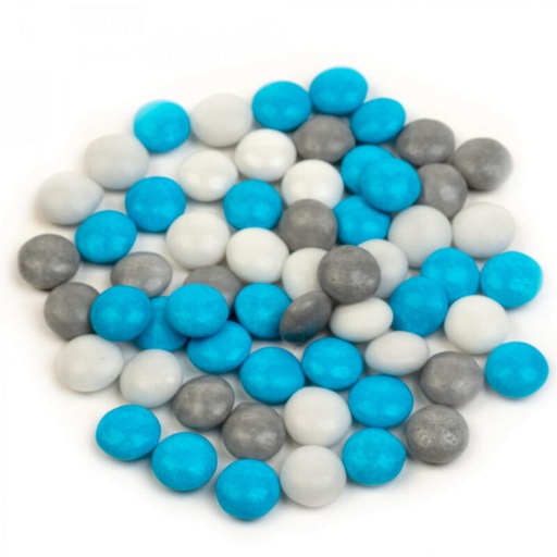 [70407571] VANPARYS DRAGEE-MINI CONFETTIS CHOCOLAT MIX BOY 1(GRIS/BLANC/TURQUOISE) 1KG