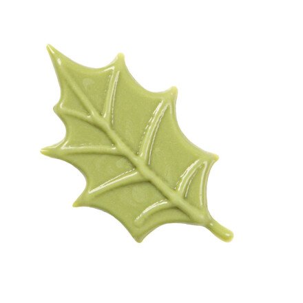 [08054458] 2015415 GREEN HOLLY LEAF RELIEF CHOCOLATE 5X3CM 100 PIECES ***S/CD***