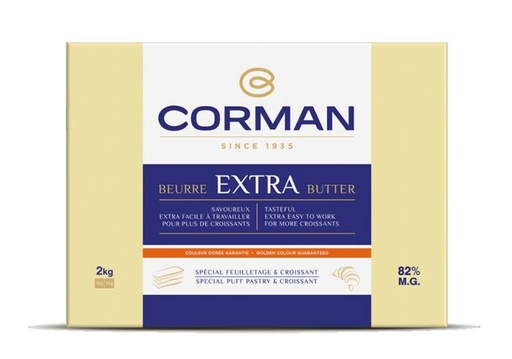 [05010015] CORMAN EXTRA BUTTER 82% PUFF PASTRY & CROISSANT CAROTENE 5 X 2KG 0029093 - 26851001