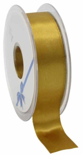 [70410060] DOUBLE FACED SATIN GOLD RIBBON 25MM X 25M FOST+ INCLUDED