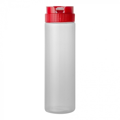 [52401218] ARAVEN BOUTEILLE DOSAGE PLASTIQUE 72CL A/BOUCHON ANTI-GOUTTES ROUGE