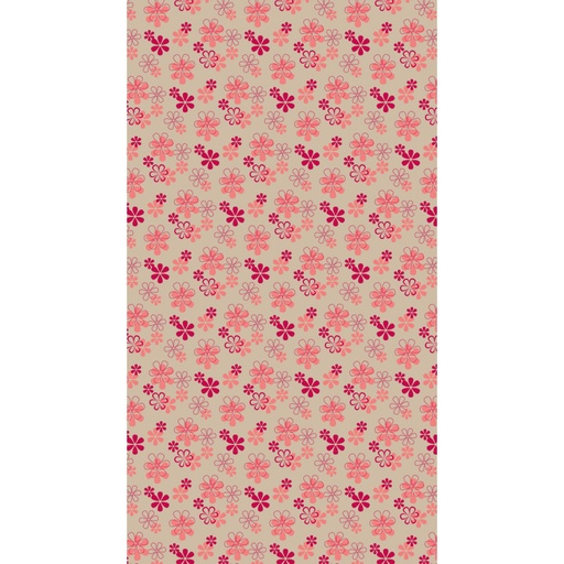 [08054560] 2046109 FEUILLE TRANSFERT FLEURS ROSES 30X40CM 30 PCES ***S/CD***