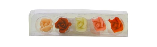 [70406973] ROSES MASSEPAIN 5 PCES  ASSORTIES 5 PCES