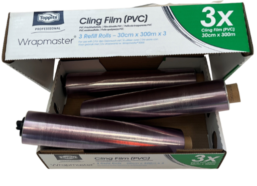 [54604023] FILM ALIMENTAIRE POUR WRAPMASTER 30CM 3 ROULEAU DE 300 M