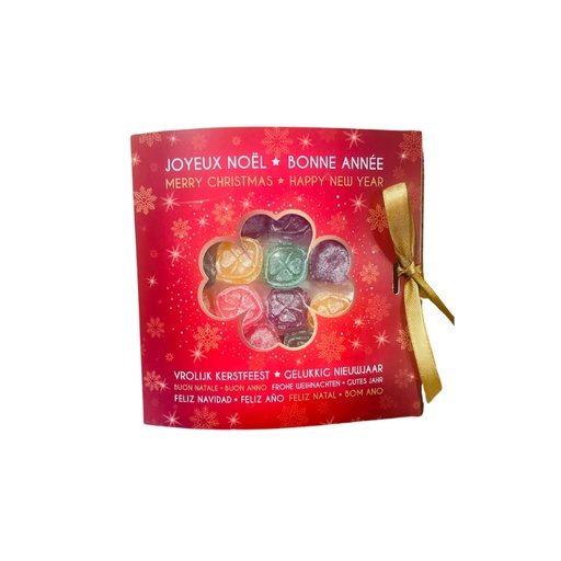 [14100647] LUCKY SWEET ASSORTIMENT SNOEP 65GR KAART "VROLIJK KERSTFEEST EN GELUKKIG NIEUWJAAR"