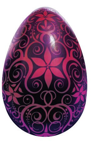 [08057039] 061201 PCB HALF-SHELL EGGS CN FLORAL 4 DESIGNS 3.4X2.3 CM 630PCS ***S/CD***