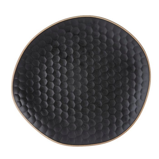 [57661131] LE COQ KYPSELI MATT BLACK ASSIETTE PLATE 28X25.5CM STONEWARE - LKYP025NE003280