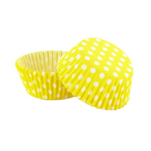 [70407408] CAISSETTE CUPCAKE JAUNE POIDS BLANC 50 PCES