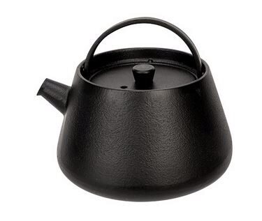 [60251295] C&T CAST IRON TEAPOT 0.38L SMOOTH BLACK "BILLY"