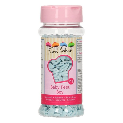 [08053219] FUNCAKES BABYVOETJES JONGEN 55G =POT
