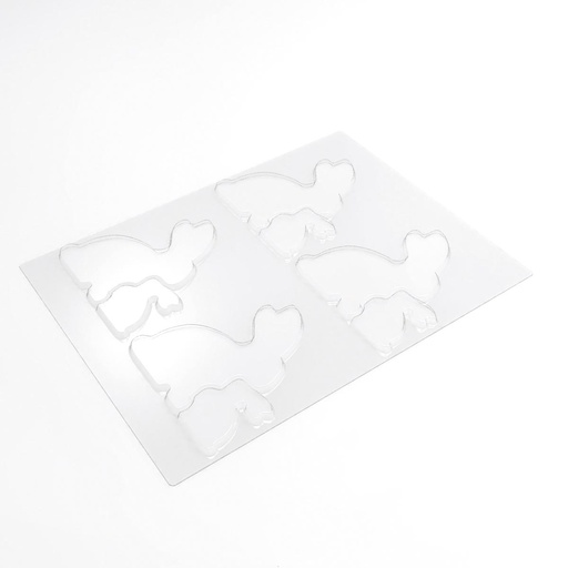 [08056397] 040150 PCB MOULES TABLETTES LAPINS POUR 8 PIÈCES 15X14 CM 2PCES ***S/CD***