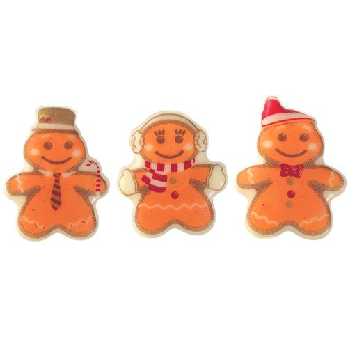[08056256] 087138 PCB LITTLE MEN CB GINGERBREAD 3 DESIGNS 3X2.6 - 3.2X2.5 CM 182PCS ***S/CDE***