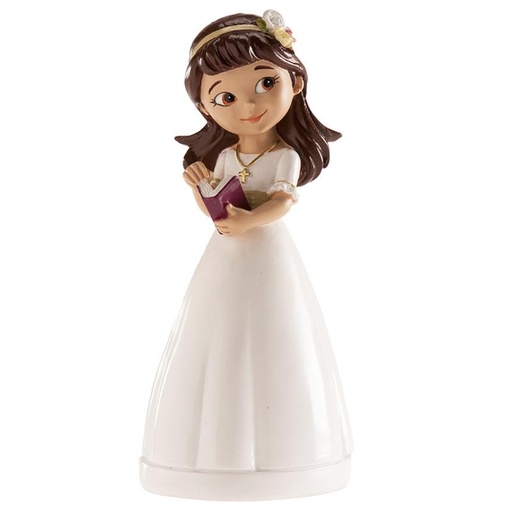 [60200069] FIGURINE COMMUNIANTE"VALENTINE"AVEC MISSEL H/13CM