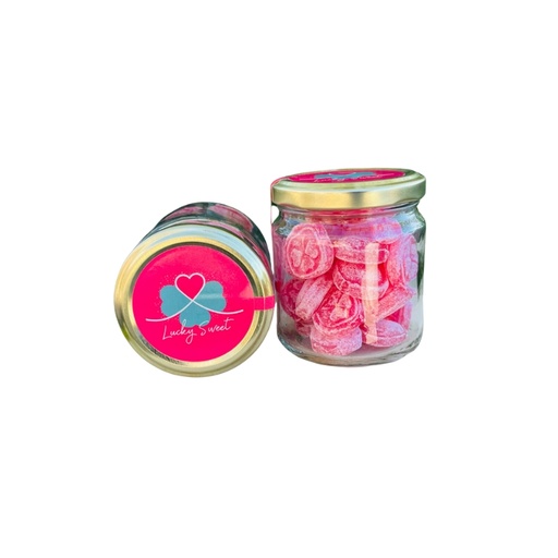 [14100639] LUCKY SWEET AARDBEI SNOEP 130GR POT