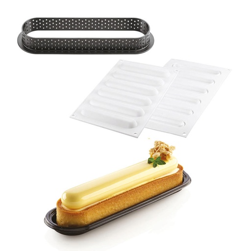 [51657437] OBLONG SILIKOMART TAARTRING VORM KIT 146 X 35MM H 20MM = KIT