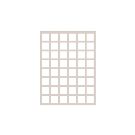 [08063392] 1095164 CHABLON AVEC 48 EMPREINTES CARRÉES DE 3,8 CM4 PCES ***S/CDE***