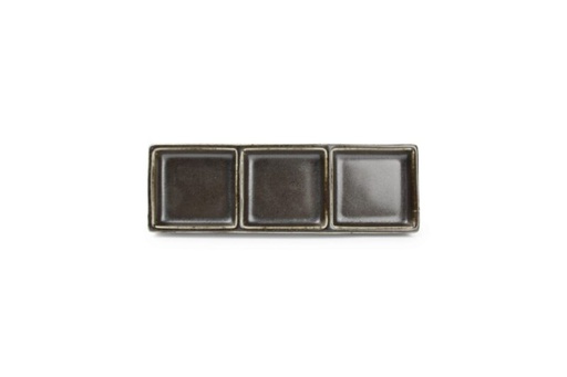[60251201] F2D BLACK CERES ASSIETTE SERVICE 3 COMP 24XH8CM
