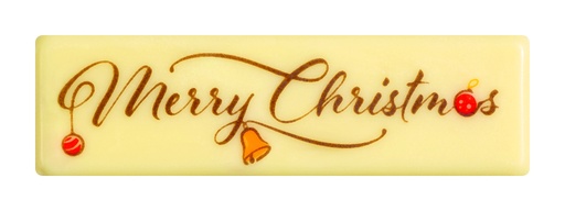 [08058091] 088042 PCB RECHTHOEKEN WC MERRY CHRISTMAS 7X2CM 110STKS ***S/CDE***