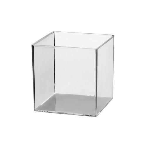 [44104096] 70ML TRANSPARENT PLASTIC CUBE GLASS 4.4X4.4X4.3CM *40PCS FOST+ INCLUDED