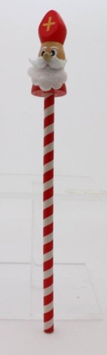 [62230122] CRAYON SAINT NICOLAS RAYÉ BLANC ROUGE 210MM