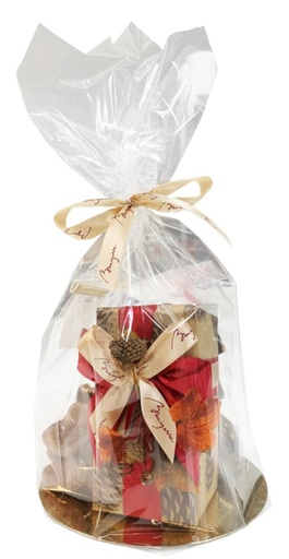 [41102402] SACHET CELLO DIAMANT N°2 AVEC CARTON ROND OR Ø16CM85X 4X40/500MM 100 PCES