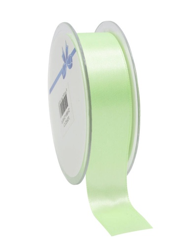[70410067] RUBAN DOUBLE FACE SATIN VERT CLAIR 25MM X 25M 