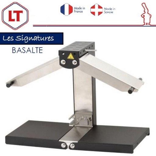 [62250700] LA BREZIERE"BASALTE" RACLETTE 2 RAMPES 1/4 ROUE 900 WATTS - INOX/ACIER PEINT
