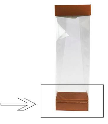 [60700284] SOCLE N°8 BRUN NOISETTE POUR FOND SACHET 8X5X3CM 100PC