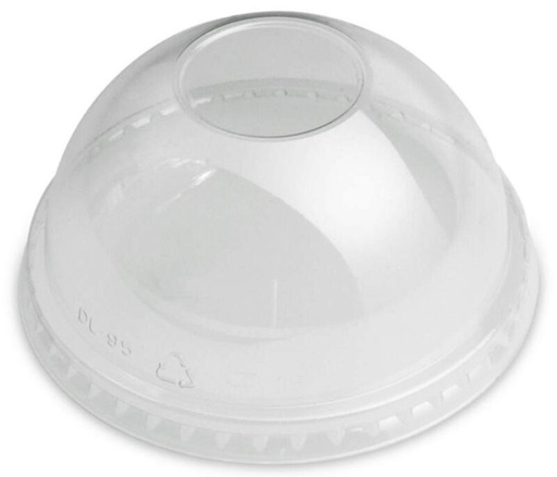 [25101149] COUVERCLE PET DOME TRANSP DIAM 95MM SANS TROU PAQUET DE 100 PCES
