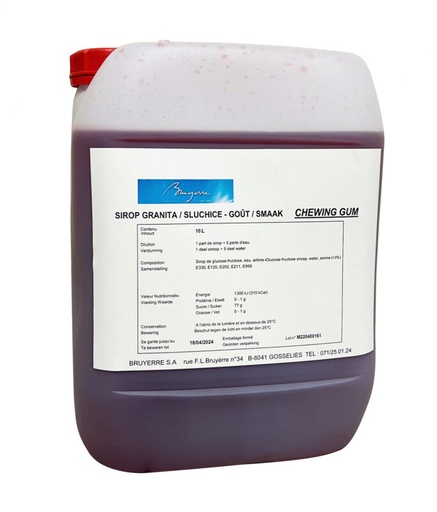 [07060924] DOUCY SYRUP GRANITA BUBBLE GUM 10L