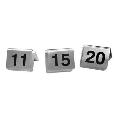 [57660486] NUMERO DE TABLE DE 11 A 20 INOX