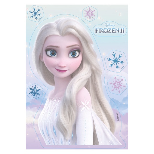 [08041927] WAFER SILHOUETTE ELSA FROZEN 14.8X21CM