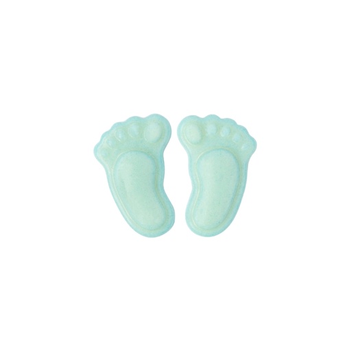[08058439] 1000087 BLAUWE BABYVOETJES 2,5 CM 320 STUKS ***OP BESTELLING***