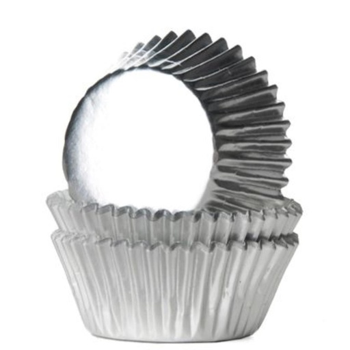 [08053815] H.O.M MINI CAISSETTE CUPCAKE ARGENTEE  36 PCES