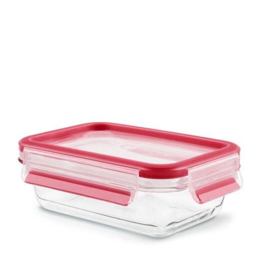 [57660917] TEFAL AIRTIGHT GLASS BOX 0.45L RECTANGULAR/RED