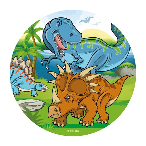 [08041347] 145093 DEK SCHIJF HOSTIE DINOSAUR 20CM =STUK