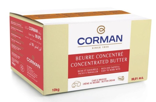 [05010035] CORMAN BEURRE CONCENTRE 99% PATISSIER BUTCAR 10KG CAROTENE 0029097 - 26851401