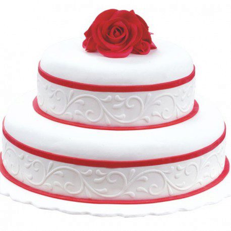 [08075800] WHITE ARABESQUE SUGAR PASTE RIBBON 1.25M