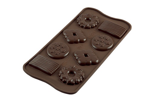 [70408044] +MOULE A PRALINE EN SILICONE BRUN BISCUIT SCG25
