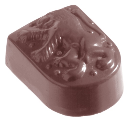 [70409412] *FDS*MOULE À CHOCOLAT BOUCLIER AVEC LION CW1010 3X8 -- 13GR
