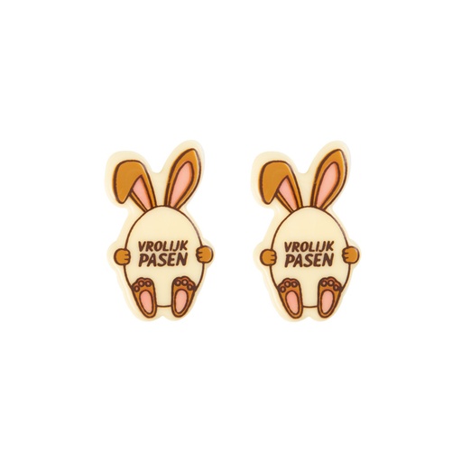 [08054584] 2069153 PLAQUETTE ŒUF LAPIN VROLIJK PASEN 45X30MM ***S/CD***