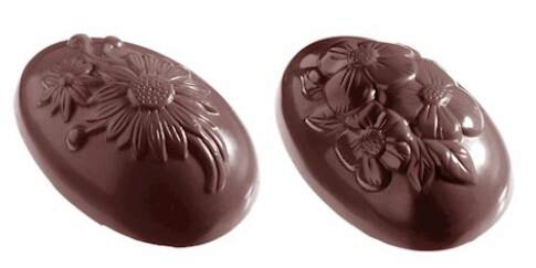 [70410260] MOULE À CHOCOLAT OEUF FLEUR GRAND 94MM CW1043 1X4 -- 128GR