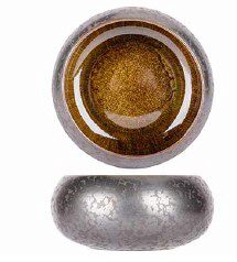 [60252213] PROOF ELEMENTS MINERAL ASSIETTE GLOBE 15XH8CM