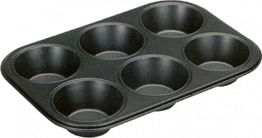 [55023301] IBILI PLAQUE 6 MUFFINS 7CM-26X18.1XH3.2CMACIER ANTI-ADH.