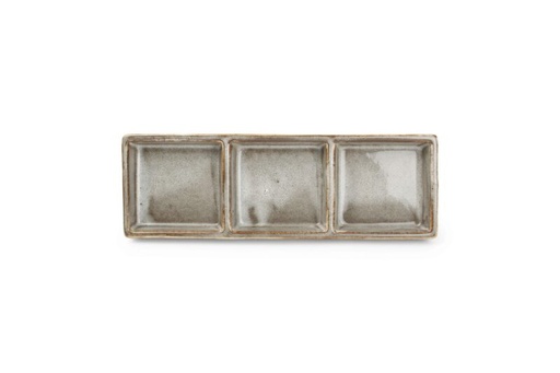 [60251200] F2D GREY CERES ASSIETTE SERVICE 3 COMP 24XH8CM