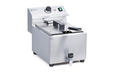 [60509707] HENDI MASTERCOOK STAINLESS STEEL FRYER 18/0-8L 30X51X35CM 3500W WITH PROFILINE DRAIN TAP